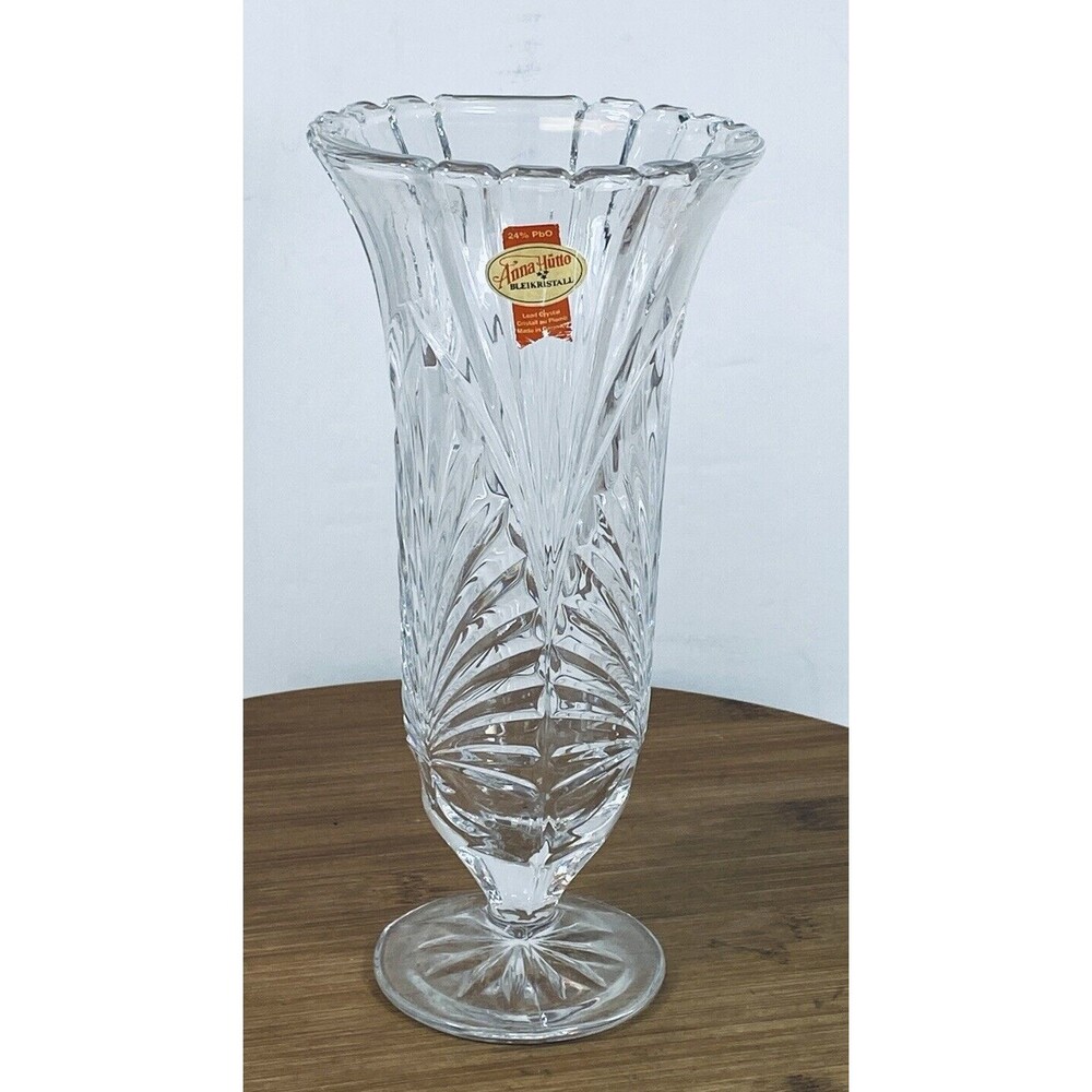 Anna Hutte Bleikristall 24% Lead Crystal Vase, 8.1/4” Made in Germany